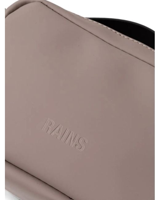 Rains Brown Micro Box Logo-Debossed Shoulder Bag