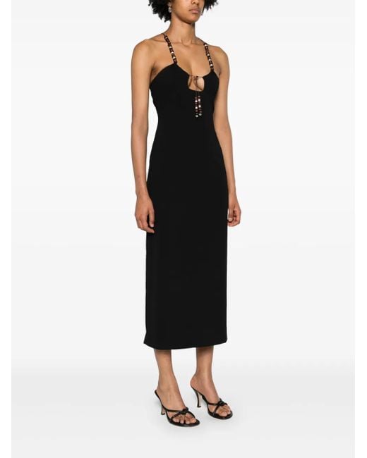 16Arlington Black Solaria Midi Dress