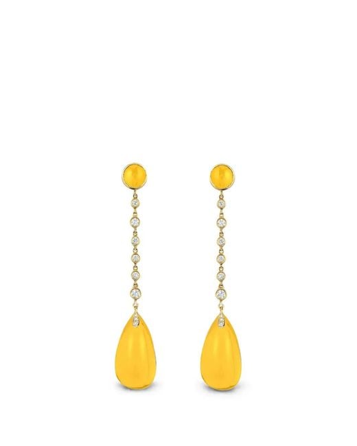 Goshwara Yellow Citrine And Diamond Earrings
