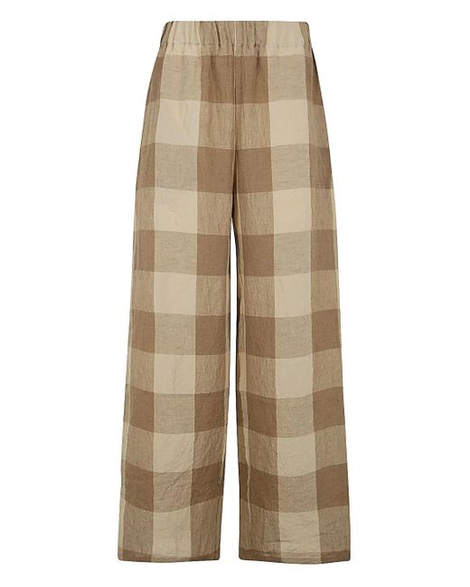 Apuntob Natural Karierte Hose