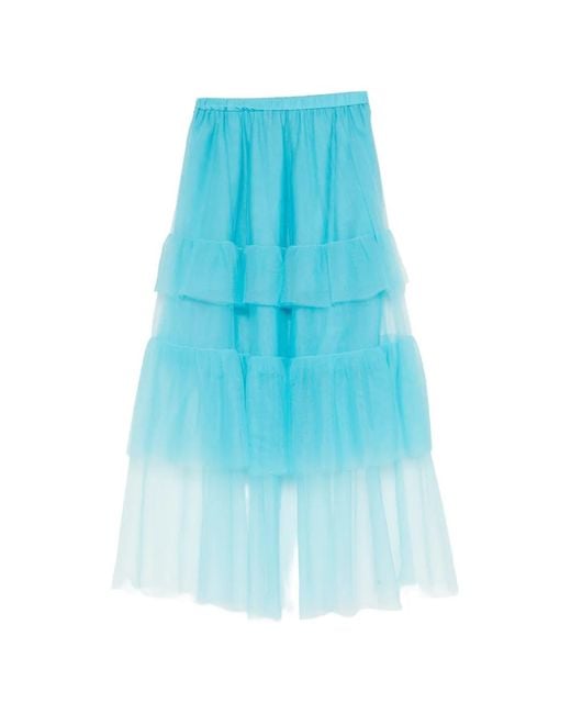 Cynthia Rowley Blue Odette Tulle Skirt