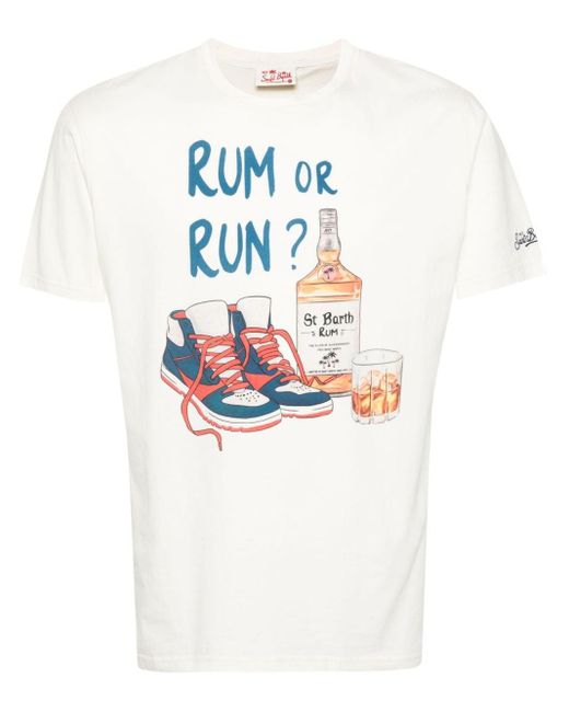 メンズ Mc2 Saint Barth Rum Or Run Tシャツ White