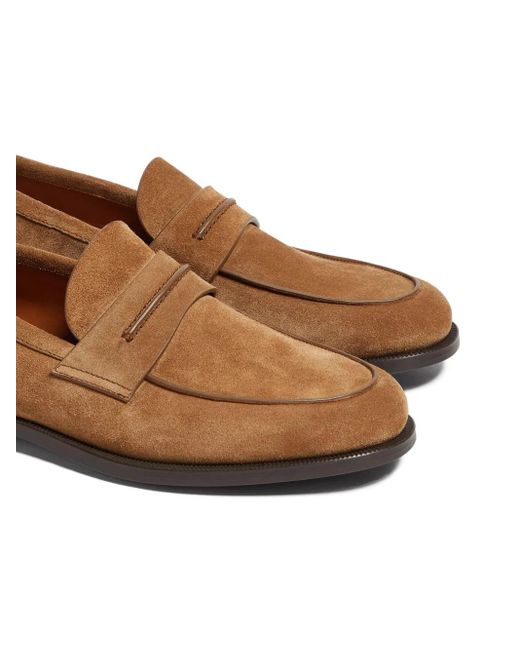 Mocassini Penny di Zegna in Brown da Uomo