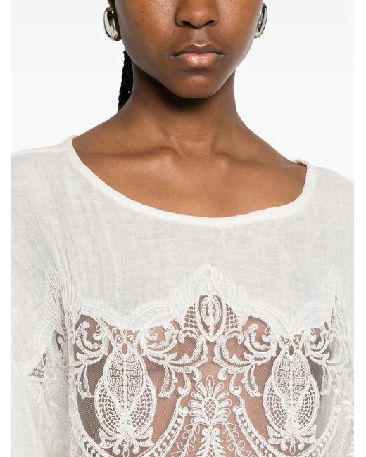 Maurizio Braschi White Laced Top