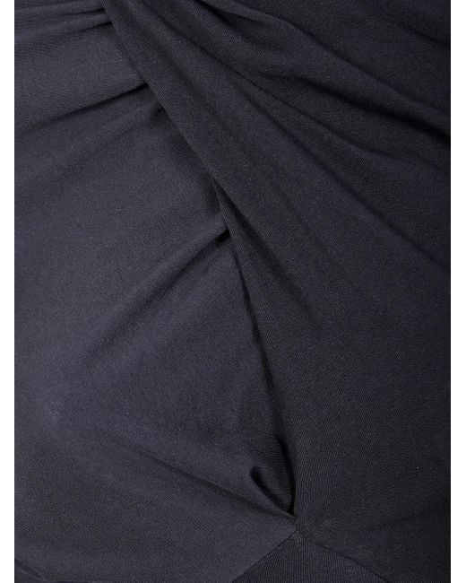 Entire studios Blue Turtleneck Draped Top