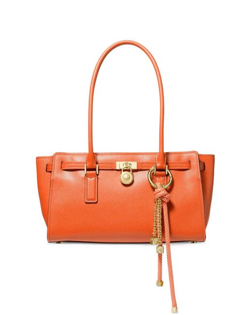 Michael Kors Orange Small Hamilton Tote Bag