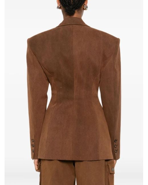 ANDAMANE Brown Single-Breasted Blazer