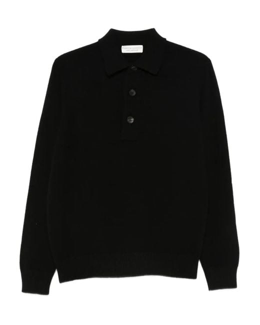 FILIPPO DE LAURENTIIS Black Buttoned Wool Sweater for men