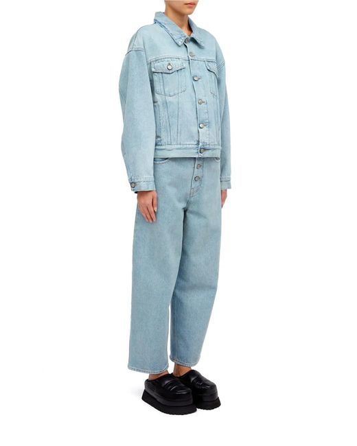 MM6 by Maison Margiela Blue Button-Up Denim Jacket