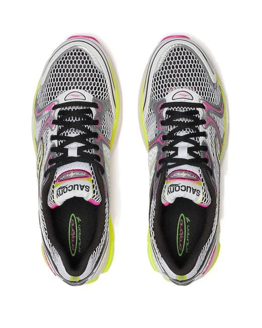 Saucony White Progrid Triumph 4 Lace-Up Sneakers for men