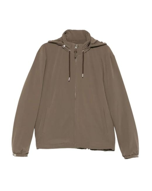 Giacca Con Cappuccio E Zip di Sandro in Brown da Uomo