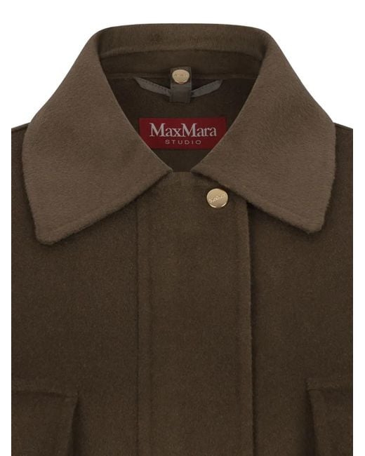 Max Mara Brown Disco Long-Sleeve Coat