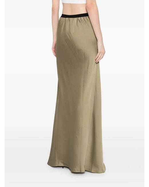 Christopher Esber Natural Front Pocket Bias Maxi Skirt