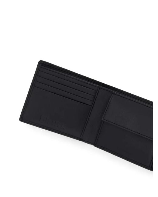 Blauer Black Leather Bi-Fold Wallet for men