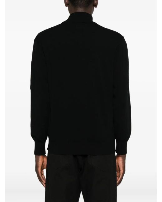 Maglione Con Mezza Zip di C P Company in Black da Uomo