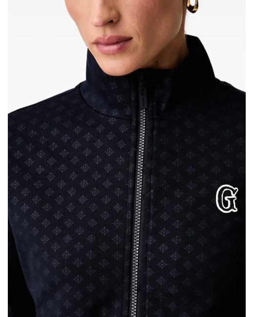 Guess Blue Viscose-Blend Sweatshirt