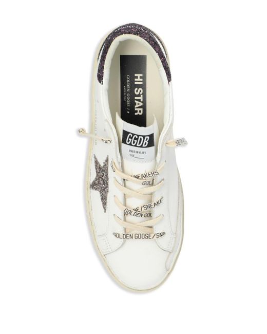 Golden Goose Deluxe Brand Super Star Leren Sneakers in het White