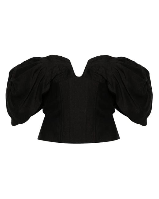 Cult Gaia Black Schulterfreies Samantha Oberteil