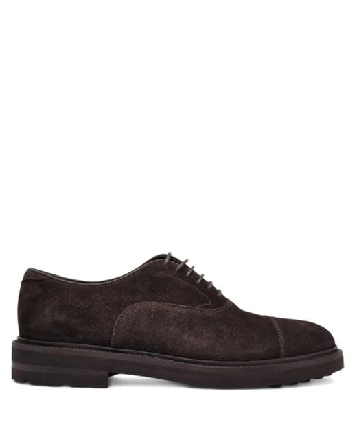 Henderson Brown Suede Oxford Shoes for men