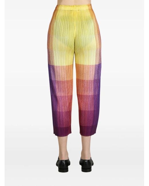Pleats Please Issey Miyake White Photon Trousers