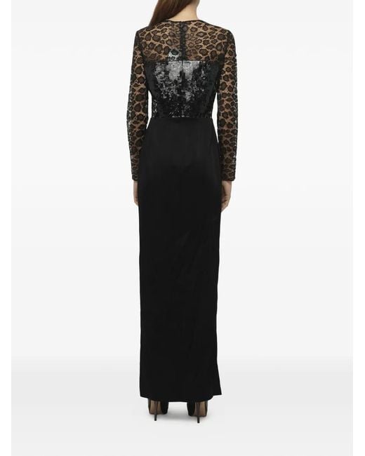 McQueen Black Sequin-Embellished Dress