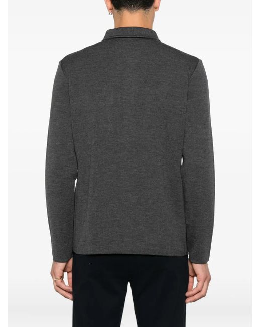 Chaqueta con bolsillos de parche Lardini de hombre de color Black