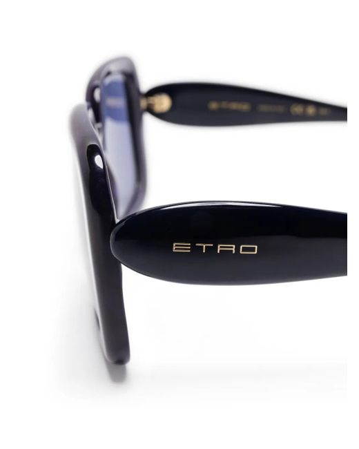 Etro Blue Square-Frame Sunglasses