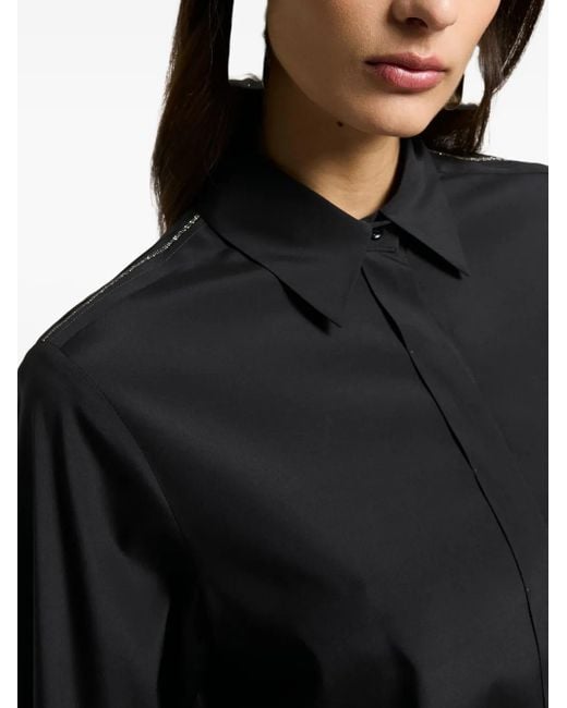 Peserico Blouse Met Lange Mouwen in het Black
