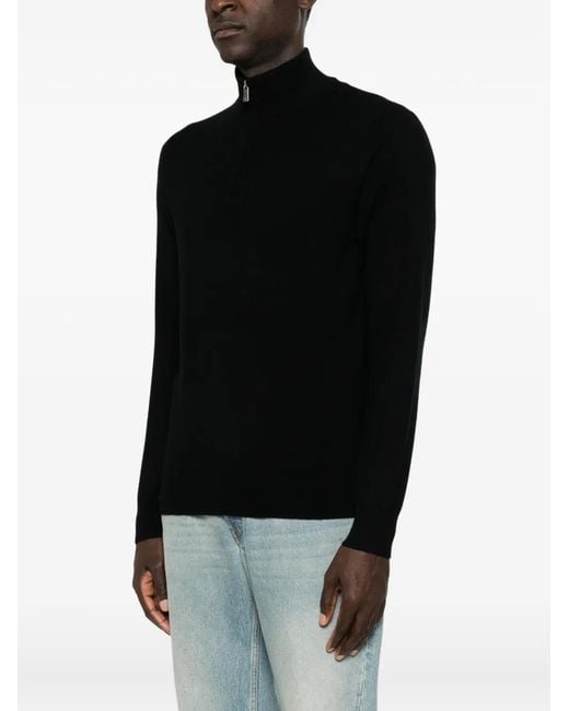 Bompard Black Half-Zip Sweater for men