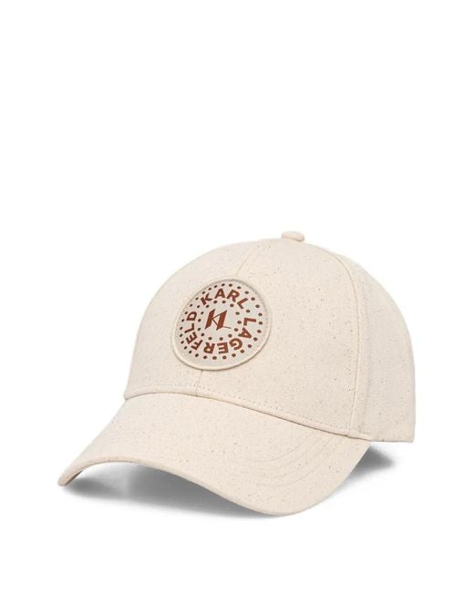 Karl Lagerfeld Natural Baseballkappe Mit Logo-Patch