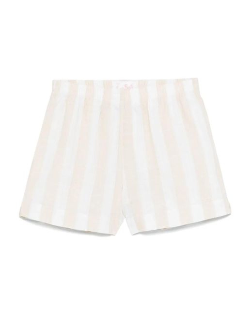 Mc2 Saint Barth White Meave Shorts