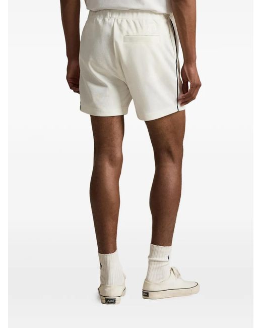 Polo Ralph Lauren White Knit Straight Shorts For for men