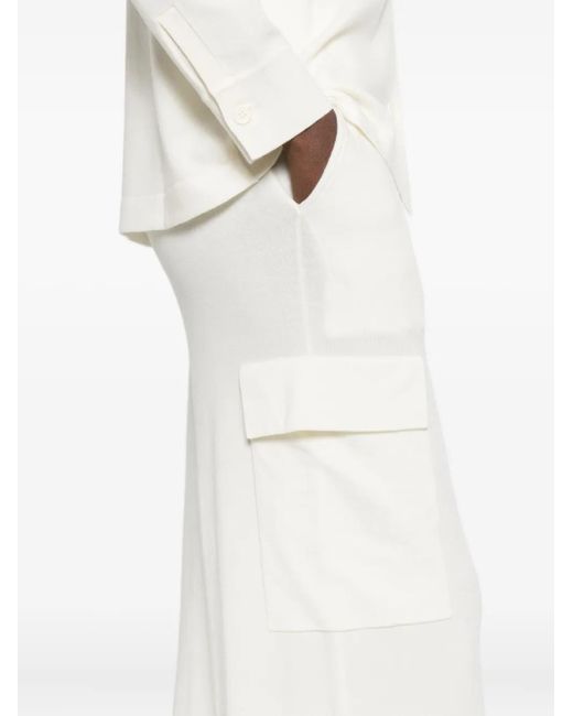 P.A.R.O.S.H. White Drawstring Pocket Trousers