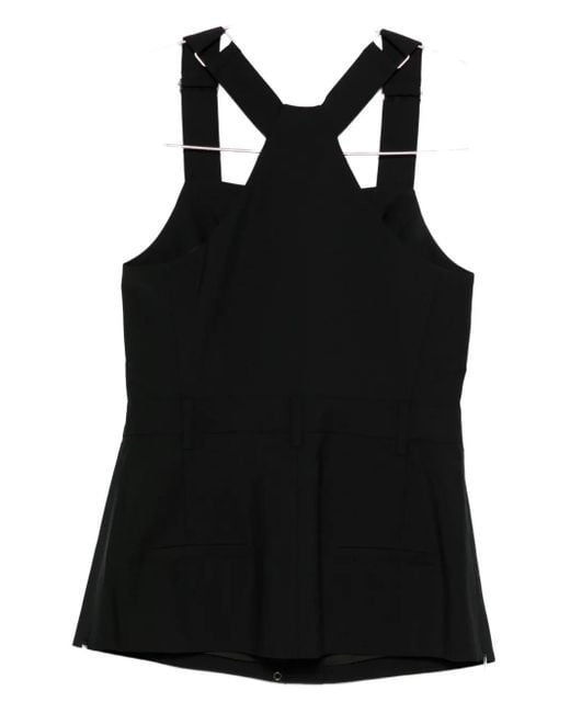 Tibi Black Overall Top