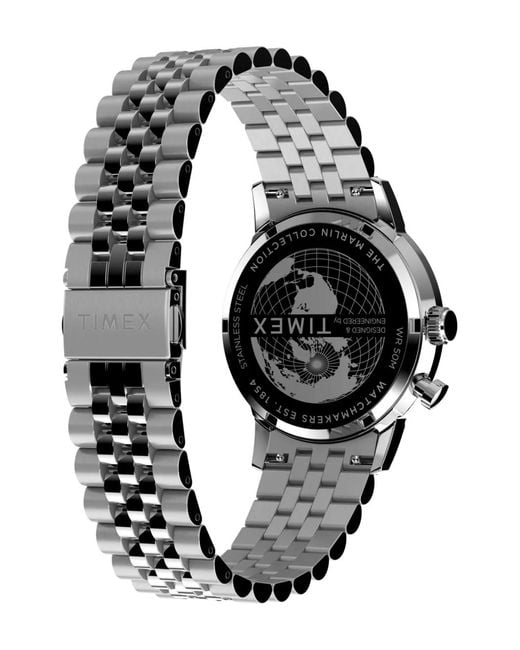 Timex Blue Marlin Moon Phase 40Mm for men
