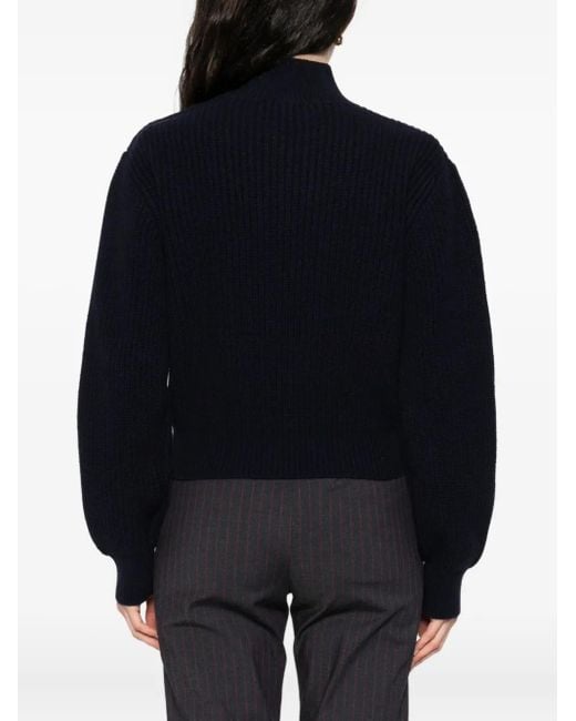 Maglione A Collo Alto di Maje in Blue