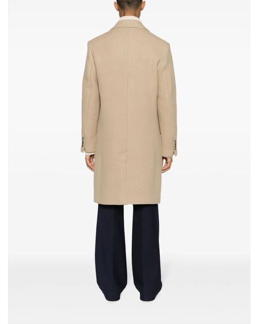 AMI Natural Ami Paris Wool Singlebreasted Coat for men