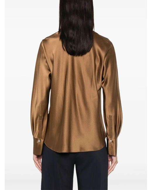 Vince Brown Satin Shirt