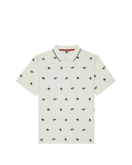 Malbon Golf White Torrey Pines Polo Shirt for men