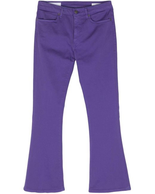 Dondup Purple Mandy Flared-cut Cotton Jeans
