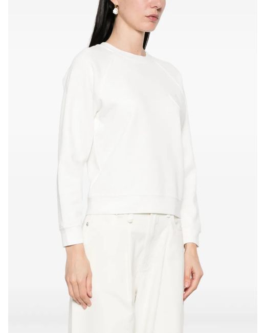 Forte_forte White Logo-Patch Sweatshirt