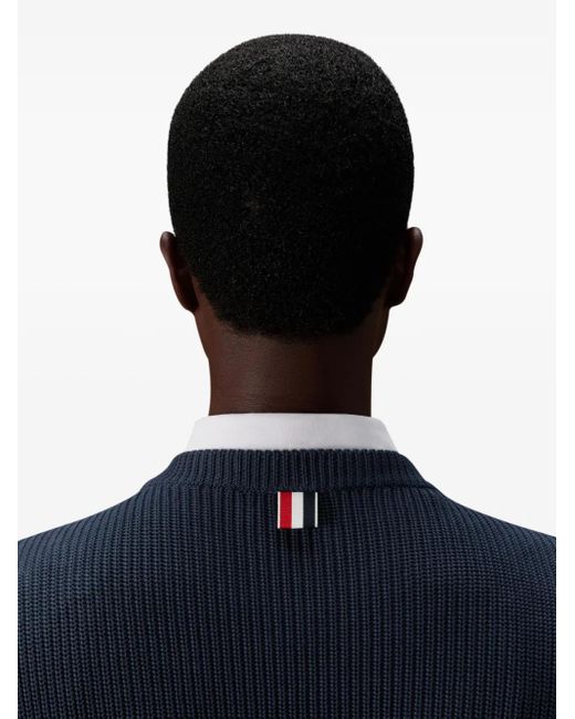 Thom Browne Blue 4-Bar Sweater for men