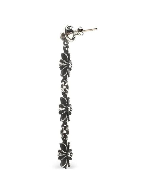 Chrome Hearts White Tiny E Plus 3 Drop Earring for men
