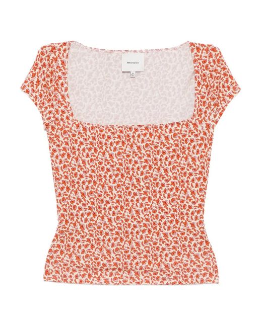 Top Bardot Reformation de color Pink