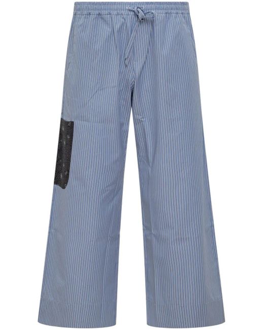 Pierre Louis Mascia Blue Cargo-Pocket Trousers for men