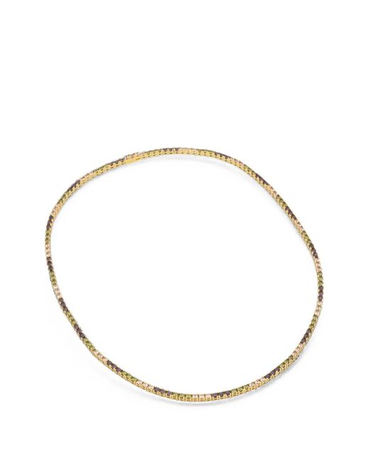 Hatton Labs Metallic Crystal-Embellished Tennis Necklace