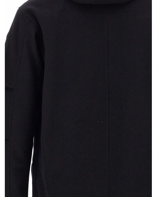 People Of Shibuya Blue Hooded Felted Coat for men