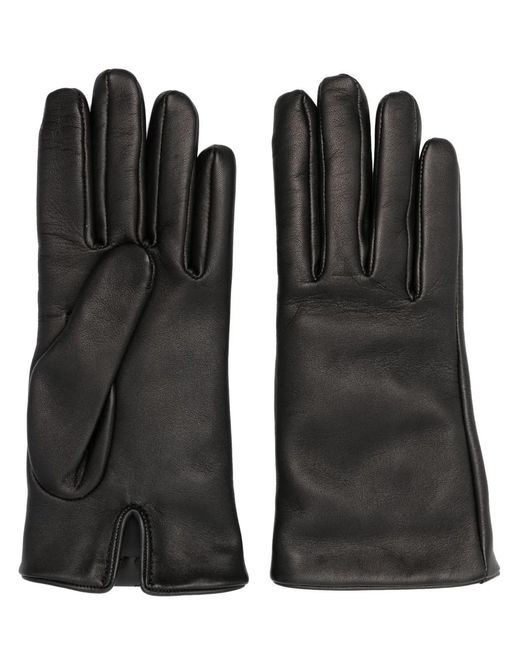 Saint Laurent Black Leather Gloves
