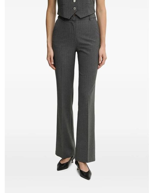 Morgan Black Pinstripe Tailored Trousers
