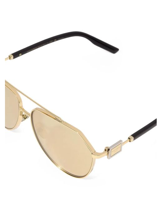 Dolce & Gabbana Natural Pilot-Frame Sunglasses